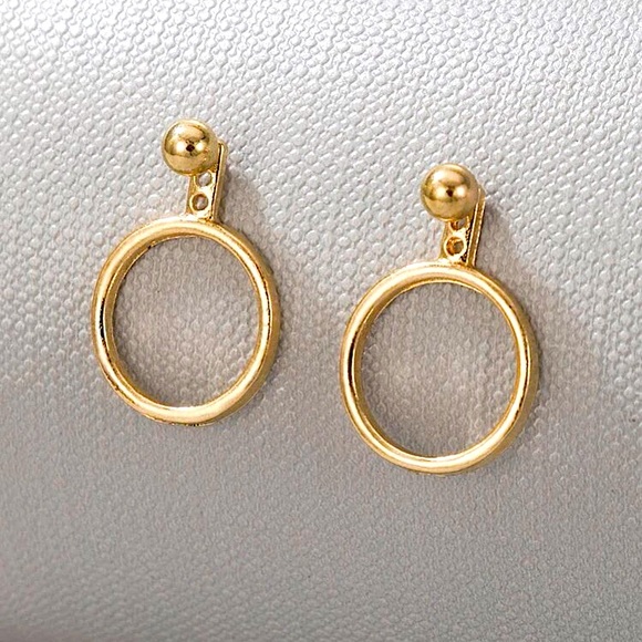 ⚜️[𝟯/$𝟭𝟴]⚜️NEW Gold Round Jacket Earrings - Picture 6 of 10